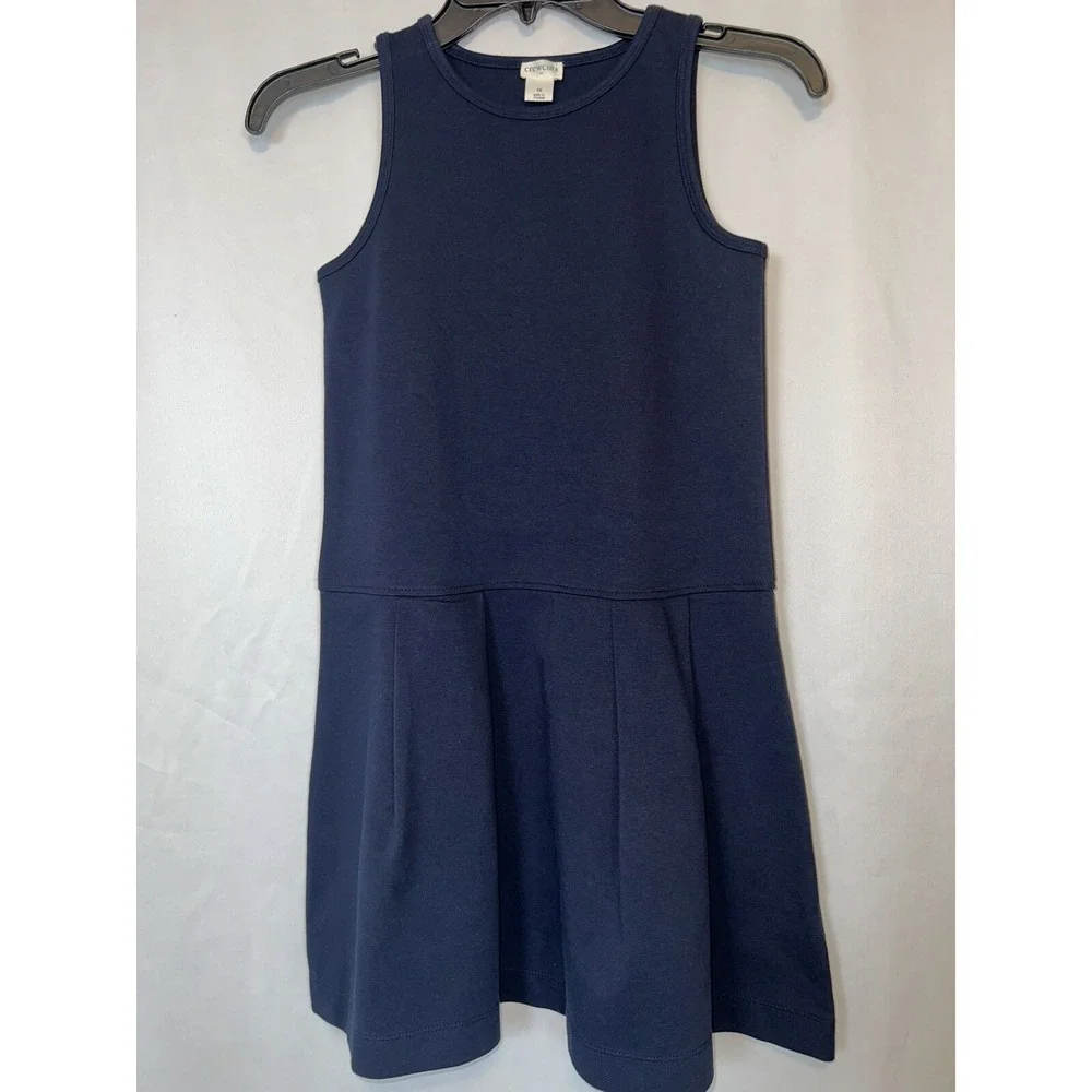 J.Crew Crewcuts Girls Sleeveless Ponte Uniform Dress Navy Size 10